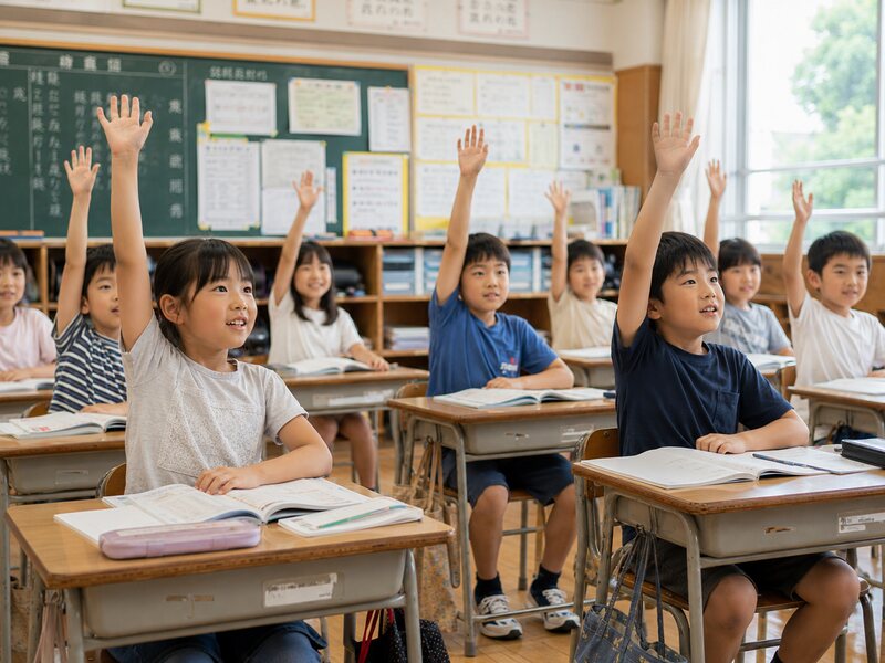 集中して学習に取り組む子どもたち（イメージ）